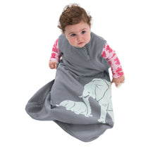 Load image into Gallery viewer, Cozy Basics Sleep Bag Grey / Elephants Baby sitting