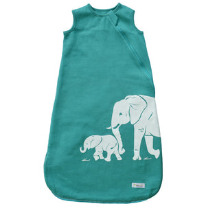 Cozy Basics Sleep Bag Aqua / Elephants