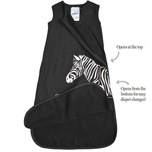 Cozy Basics Sleep Bag Black / Zebras Open 2-way Zipper