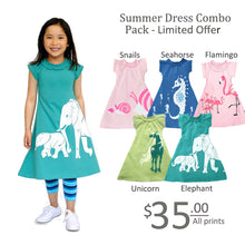 Load image into Gallery viewer, Wee Urban Summer Dress Combo Pack of 5