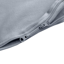 Load image into Gallery viewer, Cozy Basics Sleep Bag Grey / Elephants Close-up of Zipper