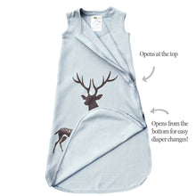 Load image into Gallery viewer, Cozy Basics Sleep Bag Mist / Deer Open 2-way Zipper