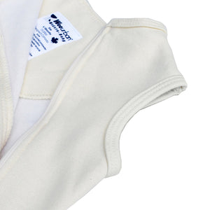 Cozy Basics Sleep Bag Natural / Foxes Shoulder with Zipper Top open