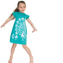 Load image into Gallery viewer, Girl dancing in Dress Aqua / Peacocks Lifestyle