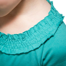 Load image into Gallery viewer, Dress Teal / Elephants Smocked Neckline